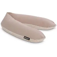 Snoozzz Voedingskussen Premium Kwaliteit - 185 cm – Microparel Vulling – Wasbare Hoes - Teddy Sand