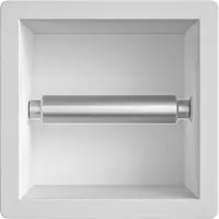 Guido Gusto Inbouw toiletrolhouder mat wit zonder klep