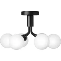 Nuura Apiales 6 Plafondlamp Satin Black | Opal