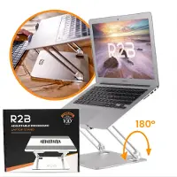 R2B Laptop Standaard Ergonomisch - Verstelbaar - Zilver