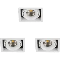 Ks Verlichting Inbouwspot Bjorn 1 wit set 3 stuks