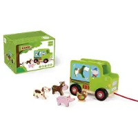 Scratch trekfiguur sorteerwagen boerderij groen 18 cm