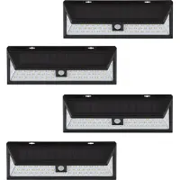 Ks Verlichting 4 x Buitenlamp Zonne Energie Solys L Solar Sensor Wandlamp Buiten Set