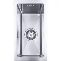 Lendo Online Spoelbak voor keuken 240x440x200mm (24x44x20cm) RVS - Roestvrij staal - Wasbak met waterafvoersysteem - Gootsteen + bevestigingshaken Binnenmaat 19x39cm