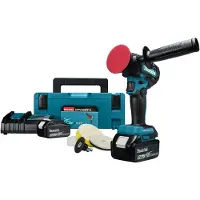 Makita Schuur- en polijstmachine 18V LXT Ø75 mm (2x5,0 Ah) in MAKPAC - DPV300RTJ