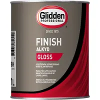 Glidden Alkyd Finish Gloss | Hoogglans Lakverf Buiten 1 LTR - Donkere kleur|1