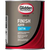Glidden Alkyd Finish Satin | Zijdeglans Lakverf Buiten 1 LTR - Donkere kleur|1