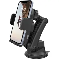Accezz Telefoonhouder auto - Draadloze oplader - Dashboard en voorruit - Zwart