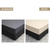Primaviera Deluxe Hoeslaken Satin Anthracite Satijn-180 x 210 cm