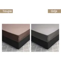 Dreamhouse Hoeslaken - katoensatijn - taupe - 180x200 cm