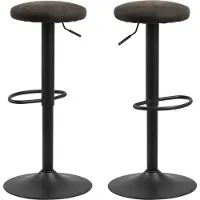 Actona Finch barkruk staal/stof 2 stuks