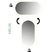 Ink SP27 Spiegel Ovaal 40x80cm Indirecte LED - Glas - Ovaal - Spiegels, Badkamerspiegels - 8718835148478