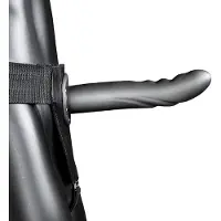 Ouch! Ouch - Holle Strap-on dildo met ribbels 20 cm - Grijs
