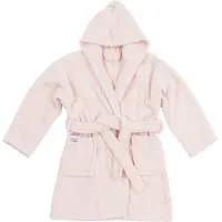 Meyco badstof badjas Basic Soft Pink Roze Jongens/Meisjes Katoen Capuchon - maat 86/92