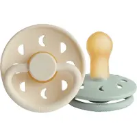 Frigg Fopspeen Moon Maat 2 6-18 Mnd Cream Sage 2 Stuks