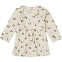 Noppies baby baby jurk Norton met katoen ecru/groen/bruin All over print - maat 74