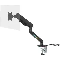 Deltaco RGB - Monitorbevestigingen met één arm (Tabel, 32"), Monitorsteun, Zwart