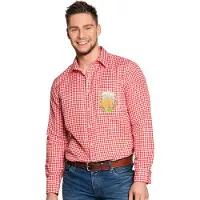 Boland shirt Oktoberfest heren rood/wit