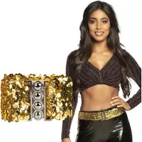 Boland Riem Pailletten goud (goud)