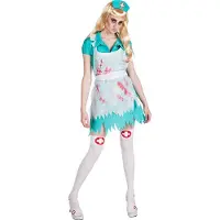 Boland verkleedkostuum Bloody Nurse polyester blauw