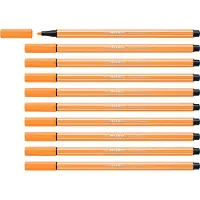 Stabilo Pen 68 - Premium Viltstift - Neon Oranje - Doos 10 stuks