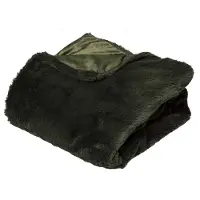 Atmosphera Plaid faux bont Kaki - 125 x 150 cm - Extra zacht