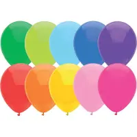 Haza feest/verjaardag Ballonnen - mix gekleurd - 200x - latex - party versiering - 30 cm