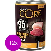 Wellness Core Grain Free 95 400 g - Hondenvoer - 12 x Kip&Eend&Wortel