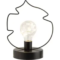 COSY&TRENDY Cosy & Trendy Tafellamp - Blad - LED - Lichtkralen - H21cm - Zwart