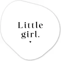 MuchoWow Organische wanddecoratie 40x40 cm - Organisch schilderij Spreuken - Little girl - Meisje - Kinderen - Quotes - Muurdecoratie woonkamer - Kamer decoratie - Schilderijen - Muurcirkel aesthetic