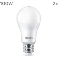 Philips LED lamp E27 | Peer A60 | Mat | 2700K | 13W (100W) | 2 stuks