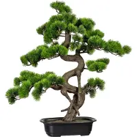 Kopu kunstplant bonsai 65 cm pijnboom met zwarte pot bonsai boompje