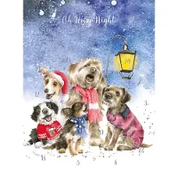 Wrendale Designs Adventskalender Kaart A4 Wrendale - O Holy Night Dog Advent Calendar