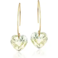 Montebello Oorbellen Pippa HG100 - Swarovski Hart - 925 Zilver Verguld - Ø14mm - 40mm