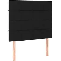 vidaXL Hoofdbord zwart 80x5x118/128 cm stof