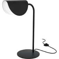 Maytoni Tafellamp Mollis, zwart, Werkkamer / Kantoor, metaal, Modern, Tafellamp