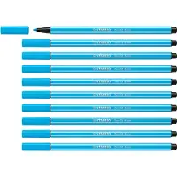 Stabilo Pen 68 - Premium Viltstift - Neon Blauw - Doos 10 stuks