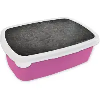 MuchoWow Broodtrommel Roze - Lunchbox - Brooddoos - Leer - Structuur - Bruin - Oranje - 18x12x6 cm - Kinderen - Meisje