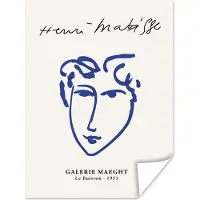 PosterMonkey Poster Henri Matisse - Oude meesters - Portret - Blauw - 120x160 cm XXL