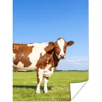 PosterMonkey Poster Koeien - Boerderij - Gras- Natuur - Dieren - 120x160 cm XXL