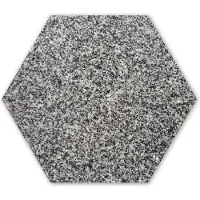 MuchoWow Hexagon wanddecoratie - Kunststof Wanddecoratie - Hexagon Schilderij - Graniet - Industrieel - Design - Grijs - 120x103 cm - Kerstdecoratie in huis - Kerstmis