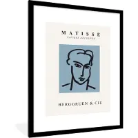 PosterMonkey Fotolijst incl. Poster - Portret - Man - Blauw - Kunst - Henri Matisse - 60x80 cm - Posterlijst