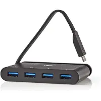 Nedis USB-adapter USB 3.2 Gen 1 USB Type-C 4x USB Type-A, zwart
