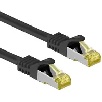 Goobay 20m RJ45 patchkabel CAT 6A S/FTP (PiMF), 500 MHz, met CAT 7 ruwe kabel, zwart LSZH halogeenvrij, koper