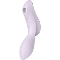 Satisfyer Curvy Trinity 2 - luchtdruk vibrator en viberend - lila