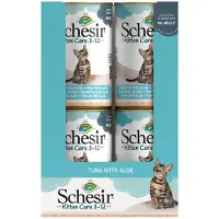 Schesir 24x Schesir Kattenvoer Kitten 3-12 Tonijn - Aloe In Gelei 140 Gr