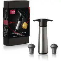 VacuVin Wijnpomp Vacu Vin Wine Saver Stainless Steel Gift Set (3-Delig)