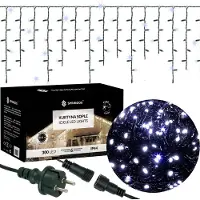 Springos IJspegel Verlichting | Kerstverlichting Buiten | 12 m + 2.5 m Snoer | 300 LED | Flash | Koppelbaar | Koel Wit