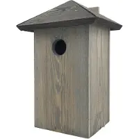 Garden Spirit Vogelhuisje Mezen - Zwart/Grijs Puntdak- Nestkastje - - Grijs - H