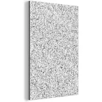 MuchoWow Wanddecoratie Metaal - Aluminium Schilderij Industrieel - Graniet - Zwart - Wit - Patroon - Grijs - 40x60 cm - Dibond - Foto op aluminium - Industriële muurdecoratie - Voor de woonkamer/slaapkamer